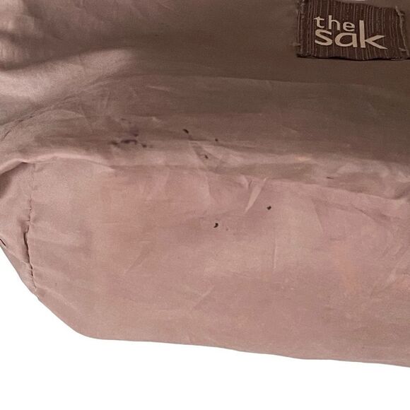 The Sak Woven Nutmeg Brown Zipper Top Small Handbag - Picture 16 of 16